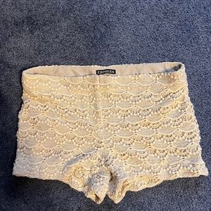 Beautiful cream lace shorts
